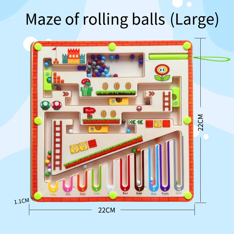 Kids Magnetic Ball Maze Board – Pen-Holding & Focus Training