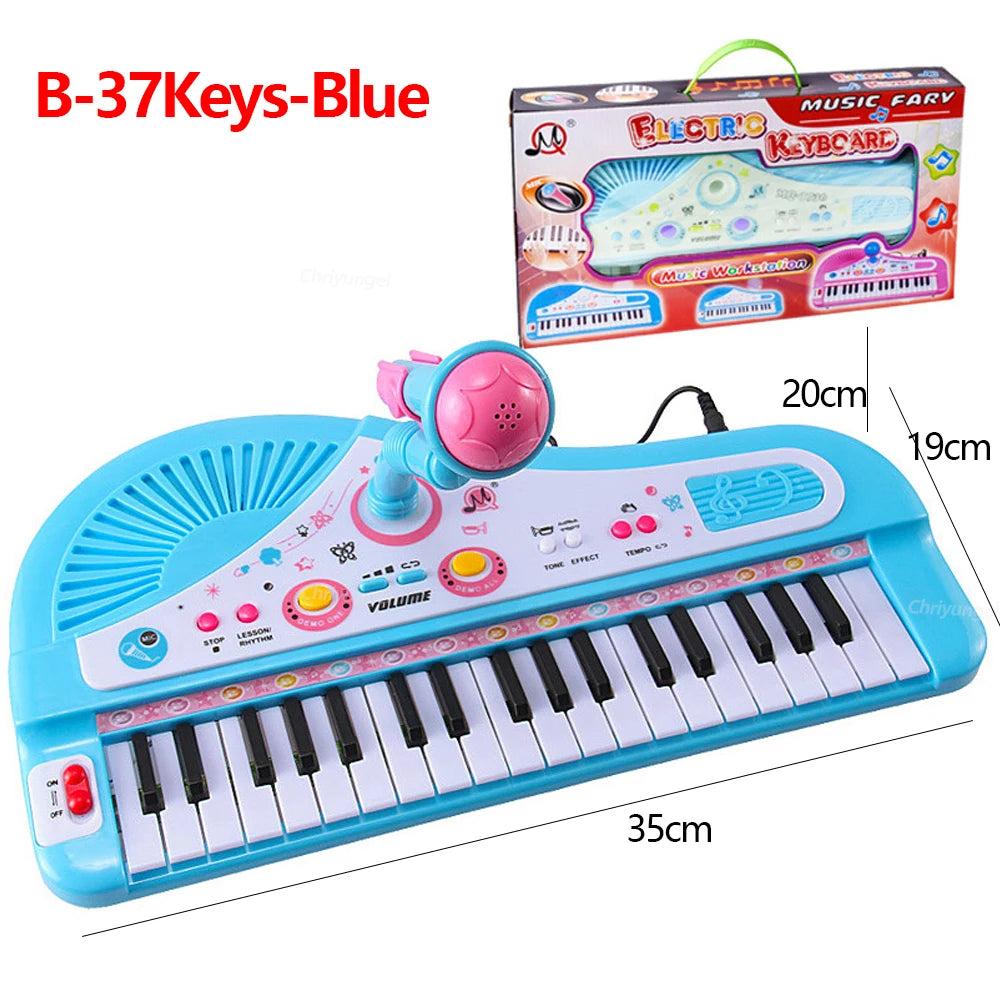 37-Key Kids Electronic Keyboard Piano with Microphone
