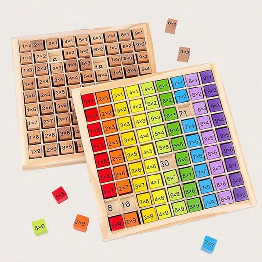 Wooden Multiplication Table Math Learning Board