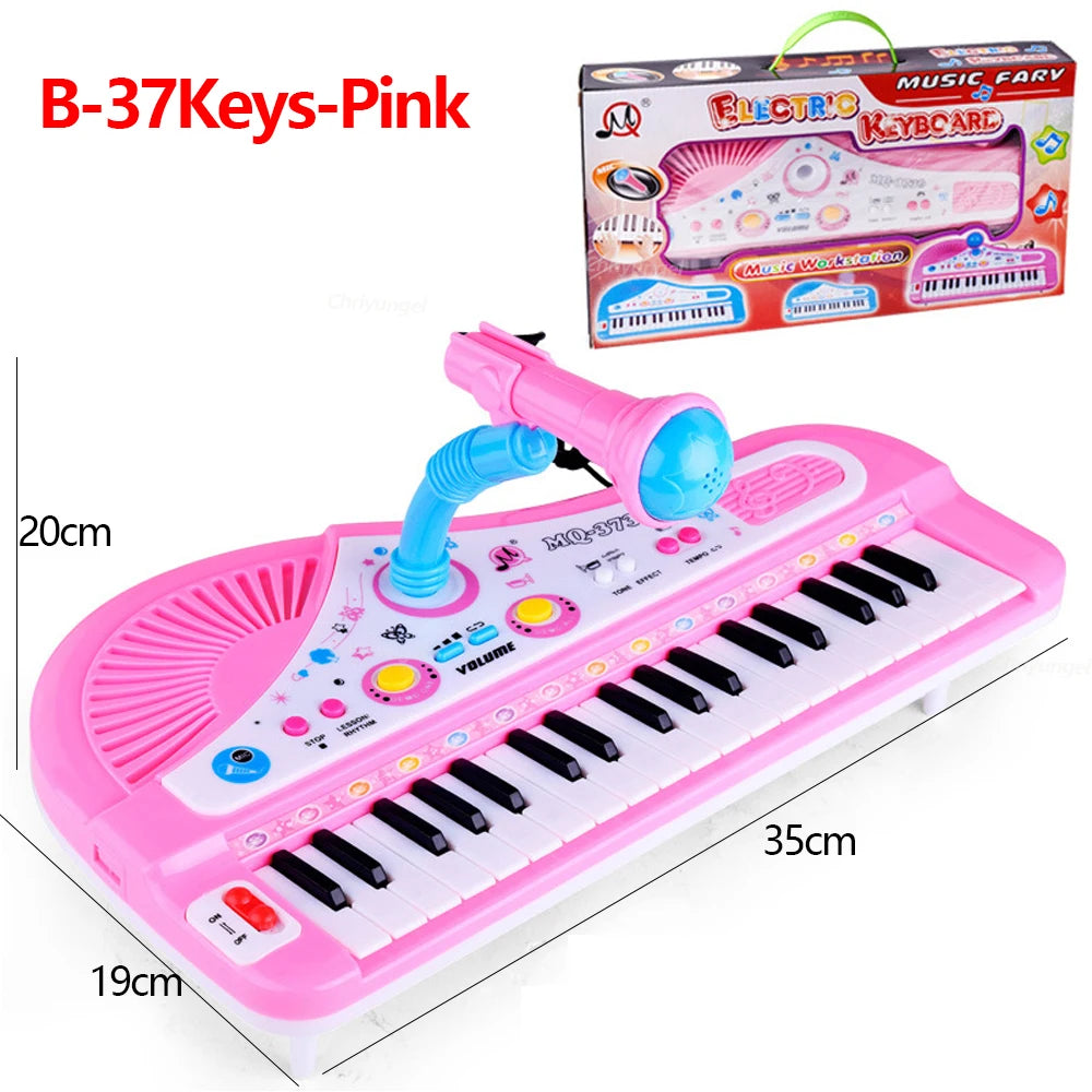 37-Key Kids Electronic Keyboard Piano with Microphone