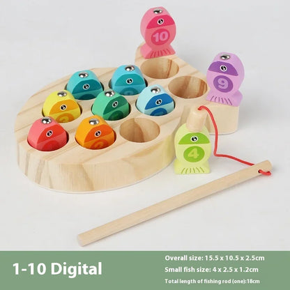 Wooden Magnetic Fishing Game – Alphabet & Number Learning