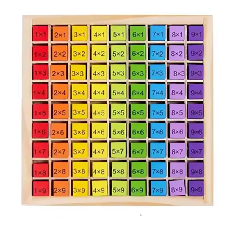 Wooden Multiplication Table Math Learning Board