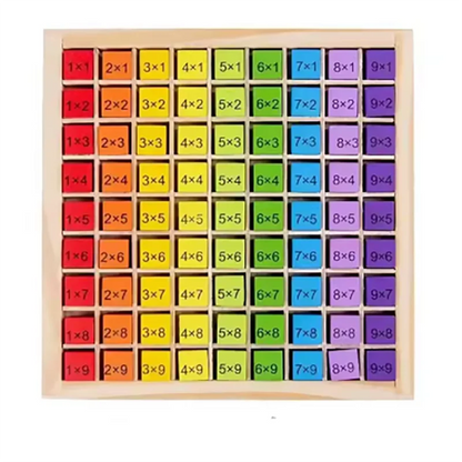 Wooden Multiplication Table Math Learning Board
