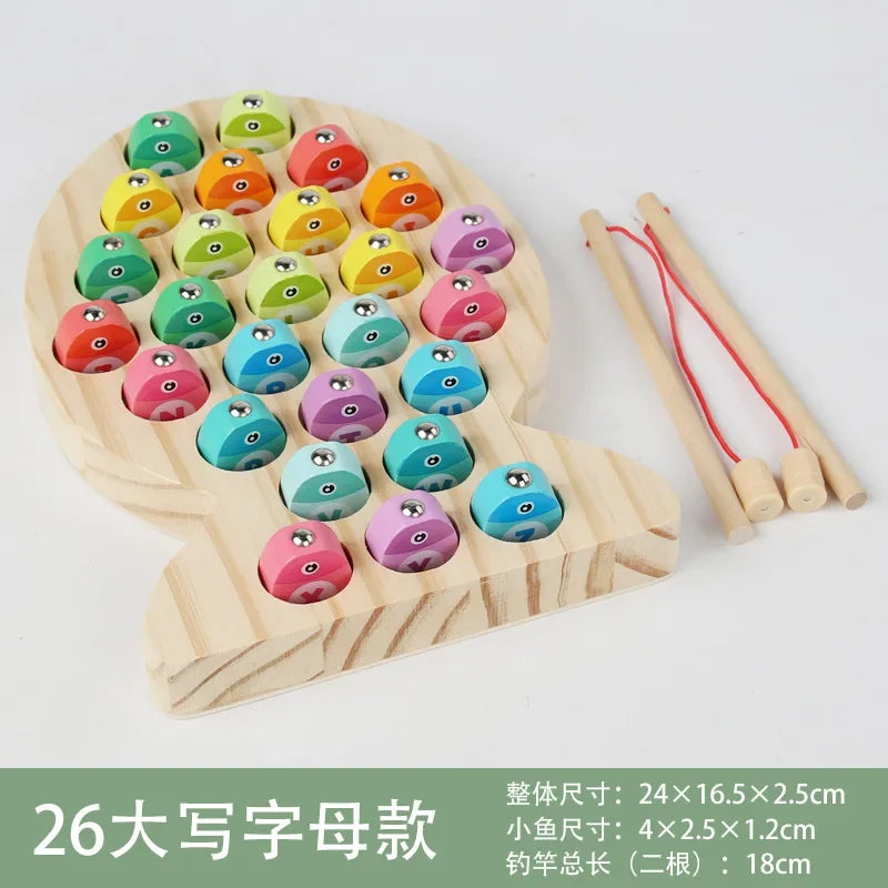 Wooden Magnetic Fishing Game – Alphabet & Number Learning