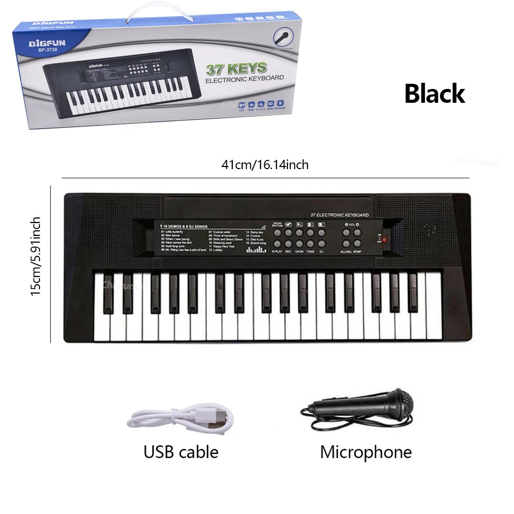 37-Key Kids Electronic Keyboard Piano with Microphone