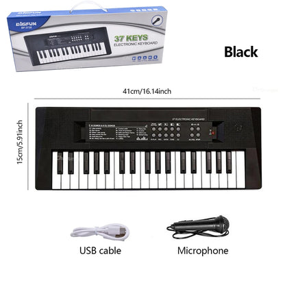 37-Key Kids Electronic Keyboard Piano with Microphone