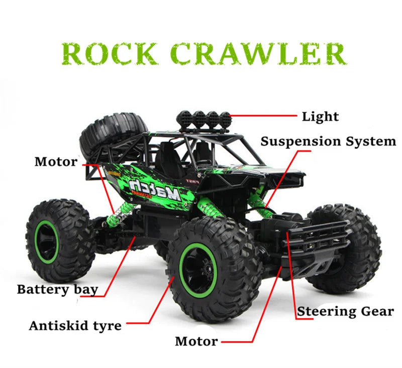 4WD Off-Road RC Monster Truck – 2.4G Remote Control Buggy (1:12 / 1:16)