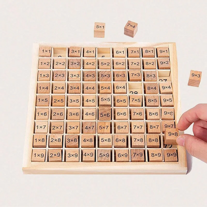 Wooden Multiplication Table Math Learning Board