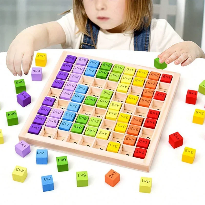 Wooden Multiplication Table Math Learning Board