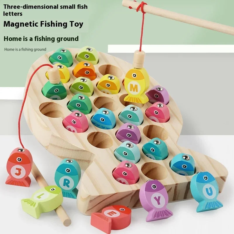 Wooden Magnetic Fishing Game – Alphabet & Number Learning
