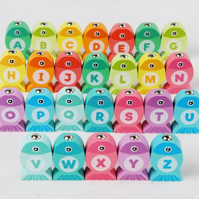 Wooden Magnetic Fishing Game – Alphabet & Number Learning