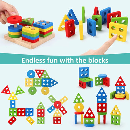 Montessori Wooden Puzzle Set (5–6pcs)