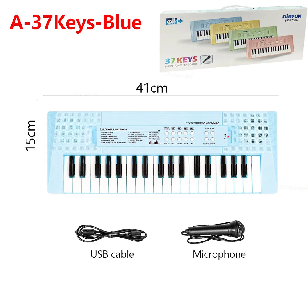 37-Key Kids Electronic Keyboard Piano with Microphone