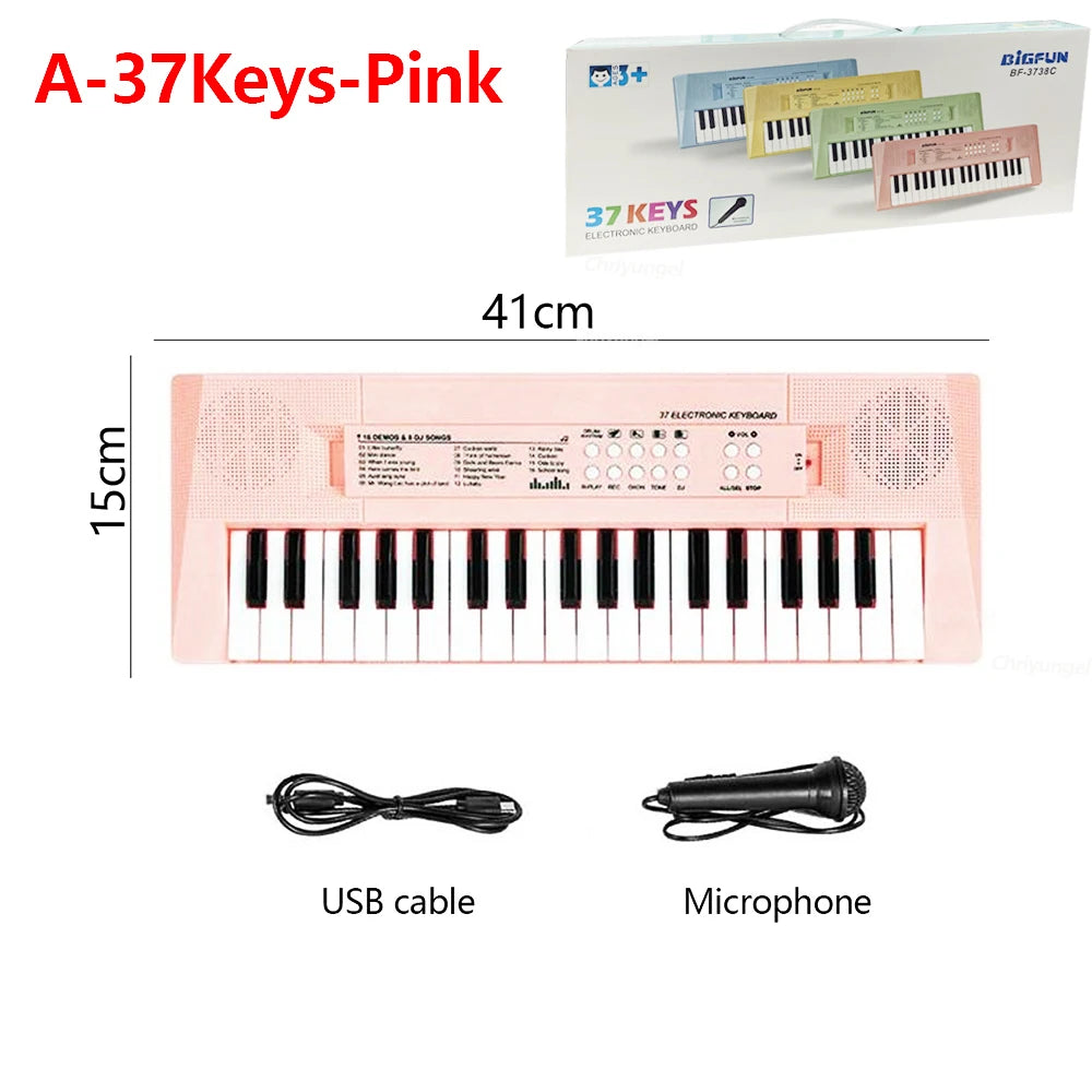 37-Key Kids Electronic Keyboard Piano with Microphone