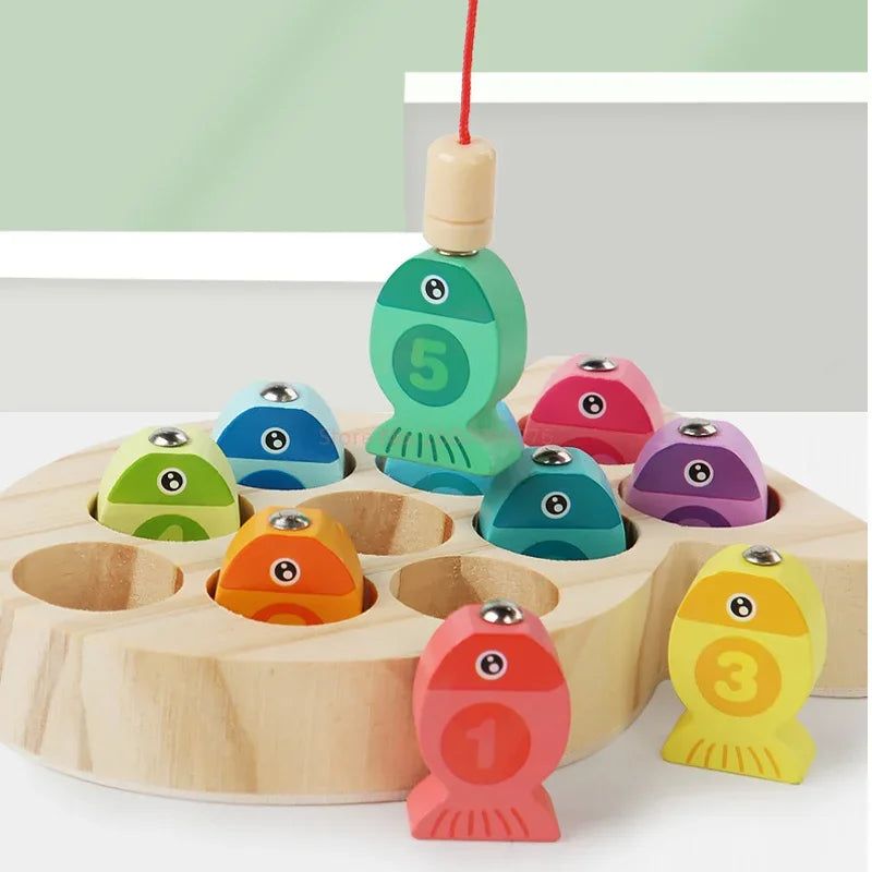 Wooden Magnetic Fishing Game – Alphabet & Number Learning